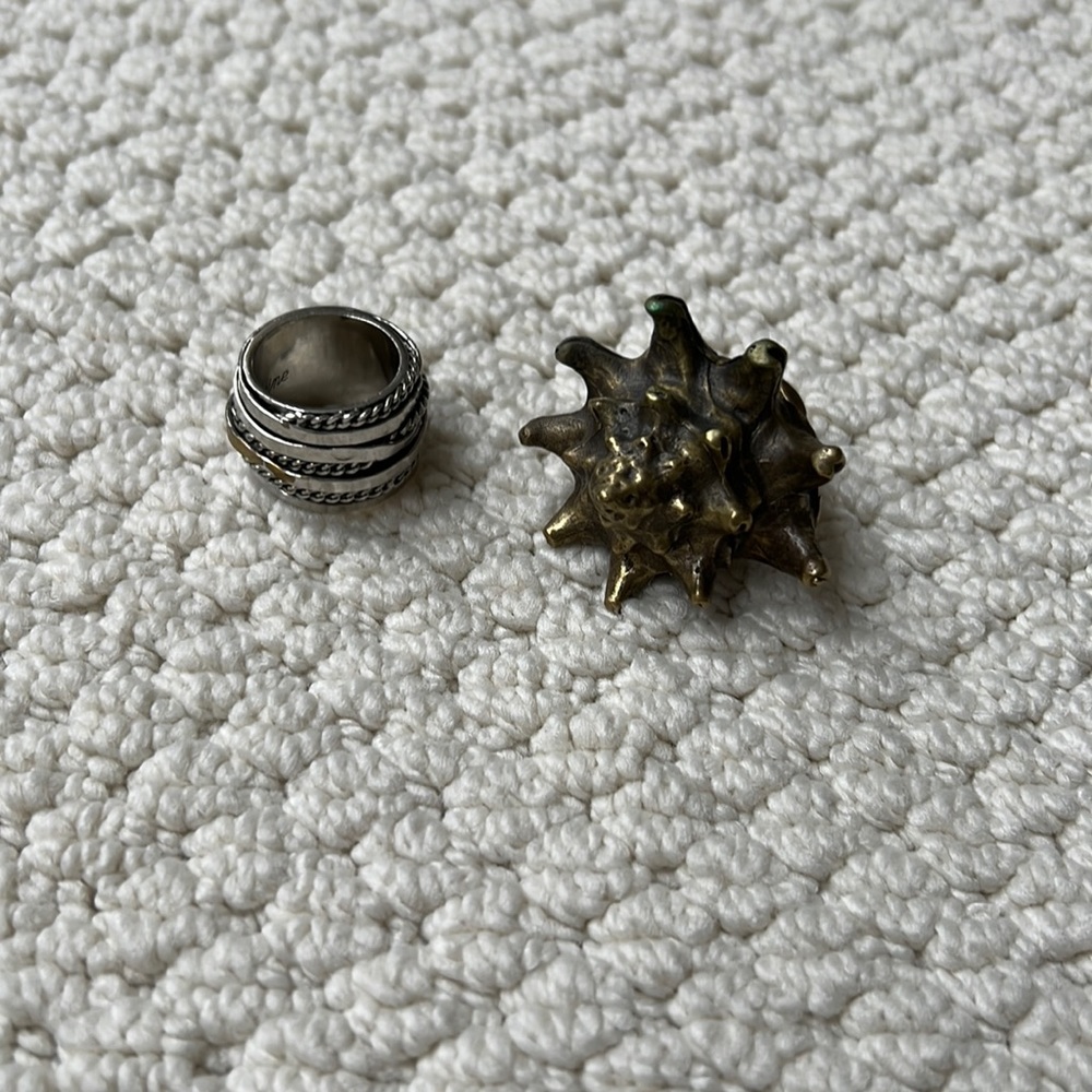Set of two fun, unusual rings, size 8